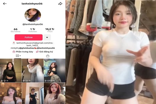 Clip cấp 18+ của tiktoker Lanhxinhyeu cho anh ấy BJ